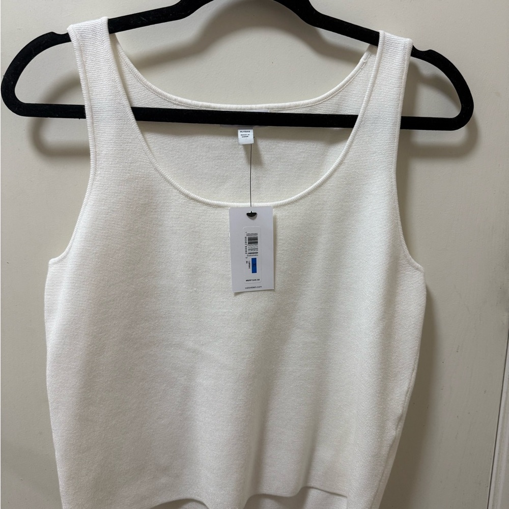 Classic White Women's Sleeveless Top
